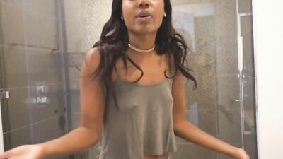 Young And Beautiful Black Babe With Sexy Curves Pounded In A Bathroom