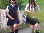 Asian Students Peeing In The Street